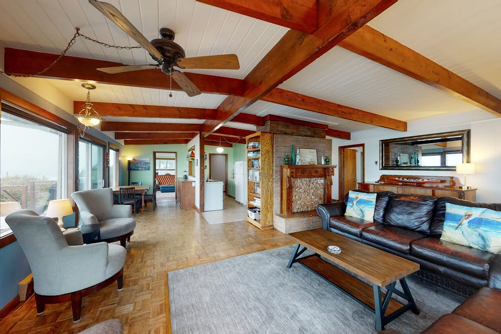Dog-Friendly, Oceanfront Home with a Private Hot Tub, Firepit, & Free WiFi