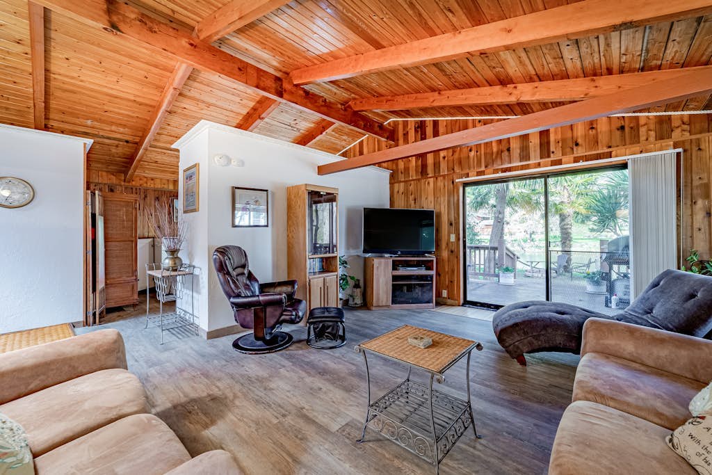 Riverfront Home near the Ocean with Private Hot Tub, Firepit, WiFi - 2 Dogs OK
