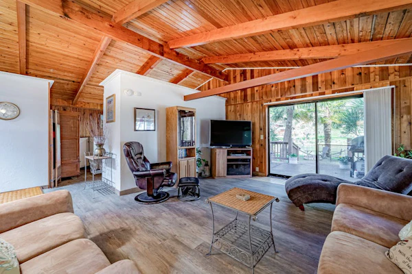 Riverfront Home near the Ocean with Private Hot Tub, Firepit, WiFi - 2 Dogs OK