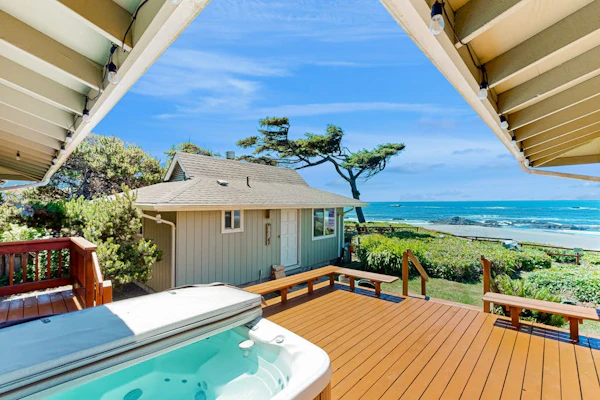 Dog-Friendly Coastal Gem w/ Beach Access, Ocean Views, Private Hot Tub & More