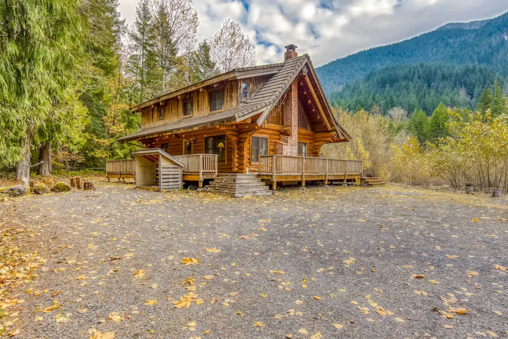 Mountain view, dog-friendly cabin with fireplace, washer&dryer, grill, & hot tub