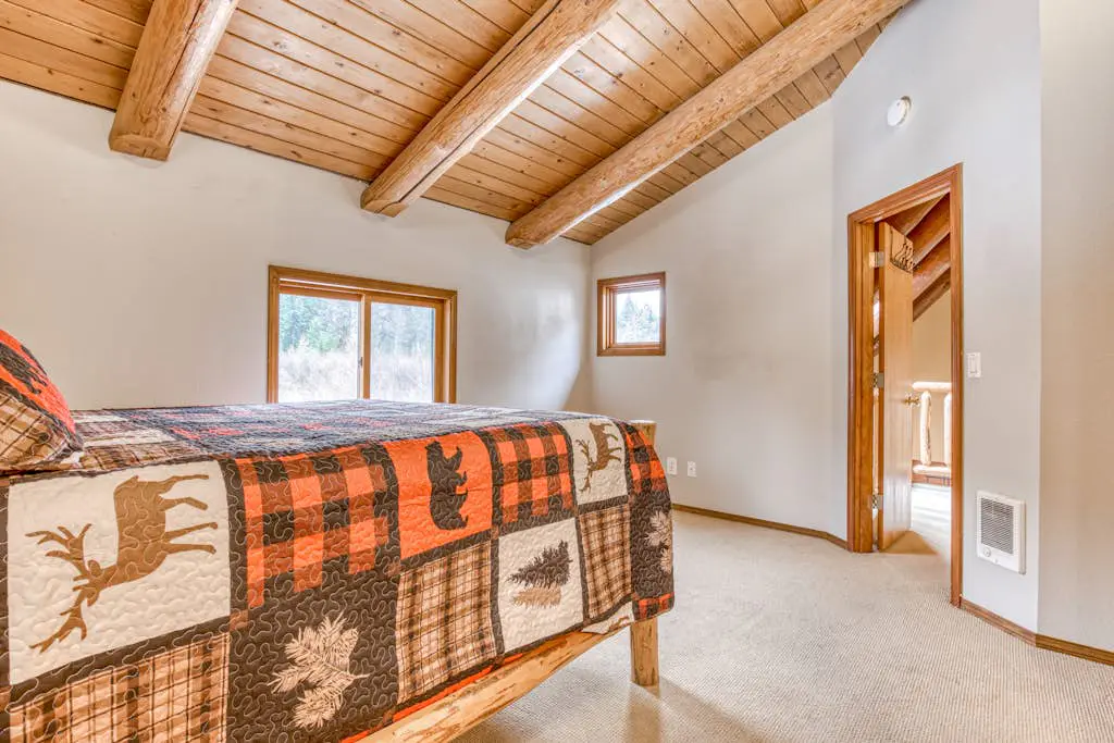 Mountain view, dog-friendly cabin with fireplace, washer&dryer, grill, & hot tub