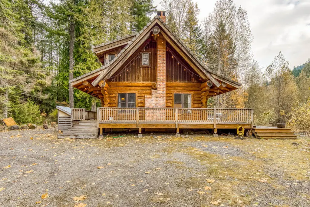 Mountain view, dog-friendly cabin with fireplace, washer&dryer, grill, & hot tub