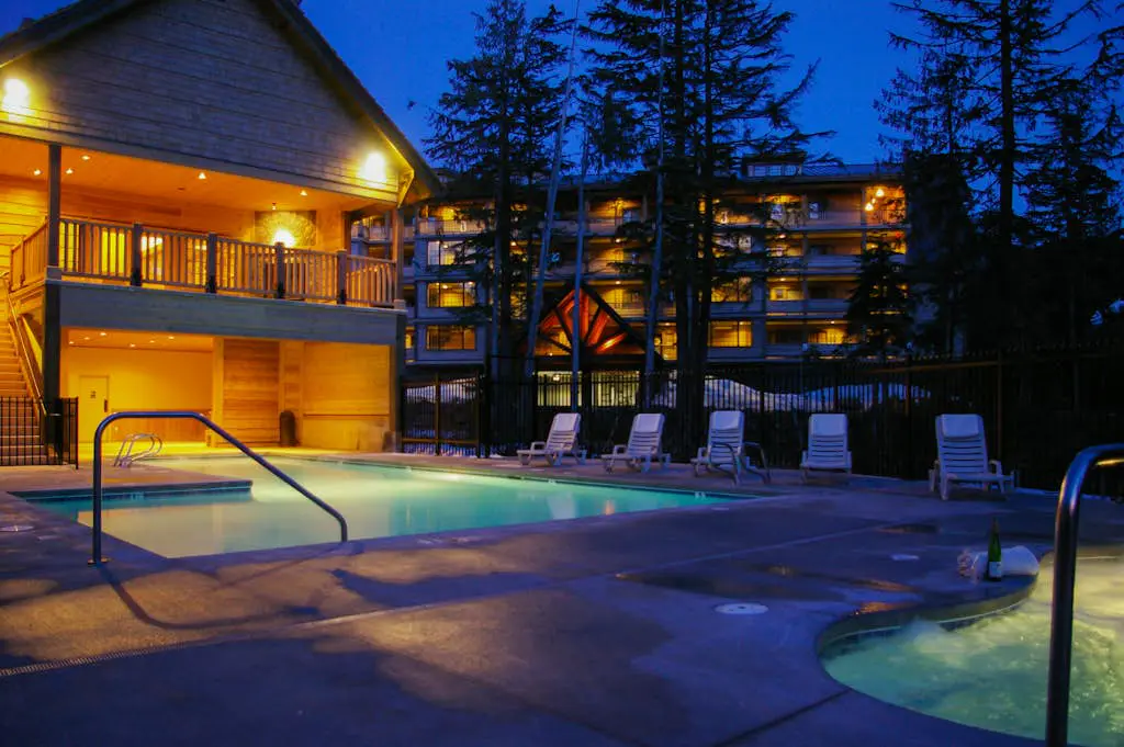 Luxury mountain home withshared pool & hot tub, patio, balcony views, & free WiFi