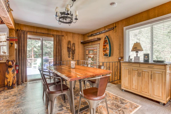 Waterfront retreat with a large deck in a tranquil setting