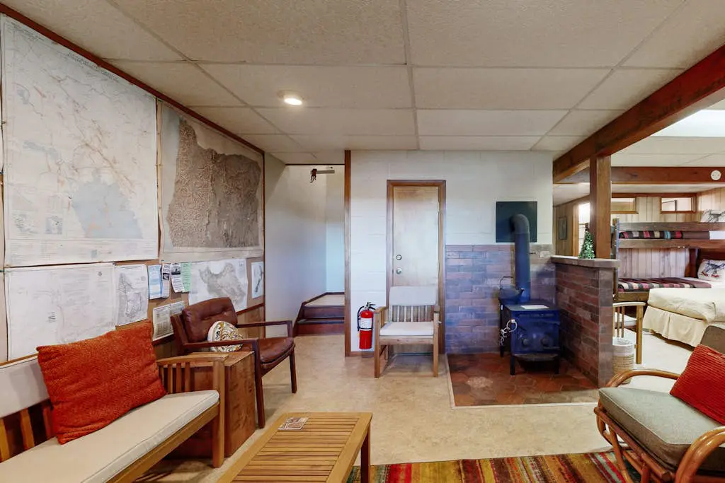 Unique lakefront cabin near the dunes with a private dock & fireplace