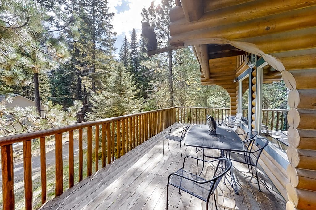 Custom-built log home w/ gas grill, free WiFi, deck, and private location