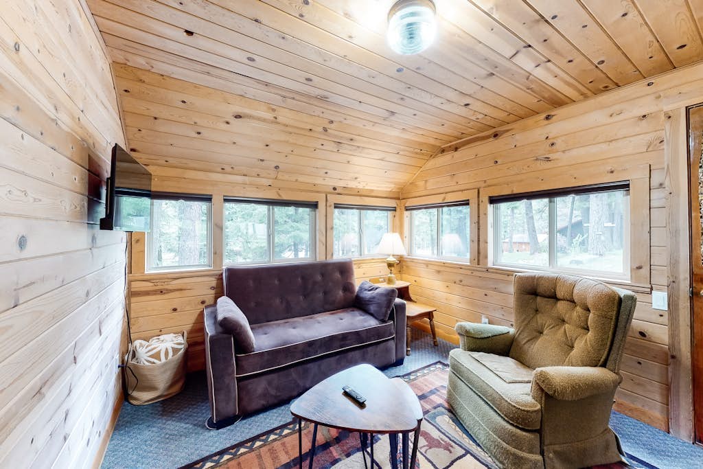 Classic Cabin w/ Gas Fireplace & Large Yard - Walk to the Lake, Dogs Welcome