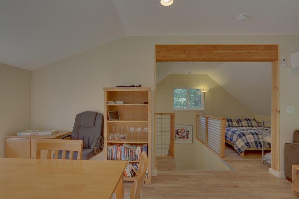 Cozy woodland cabin in a peaceful location with forested views