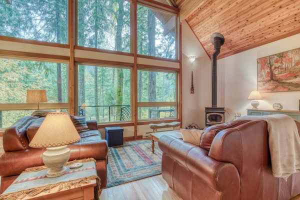 Gorgeous home with views of the river, fireplace, washer&dryer, & dog-friendly