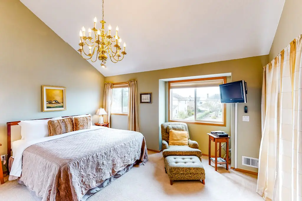 Dog-friendly home by the beach w/ partial ocean views, free WiFi, & a fireplace