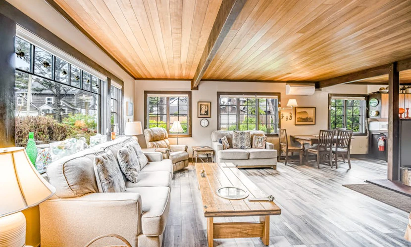 Dog-friendly, oceanfront home just a stroll from the beach and shopping & dining