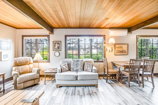 Dog-friendly, oceanfront home just a stroll from the beach and shopping & dining