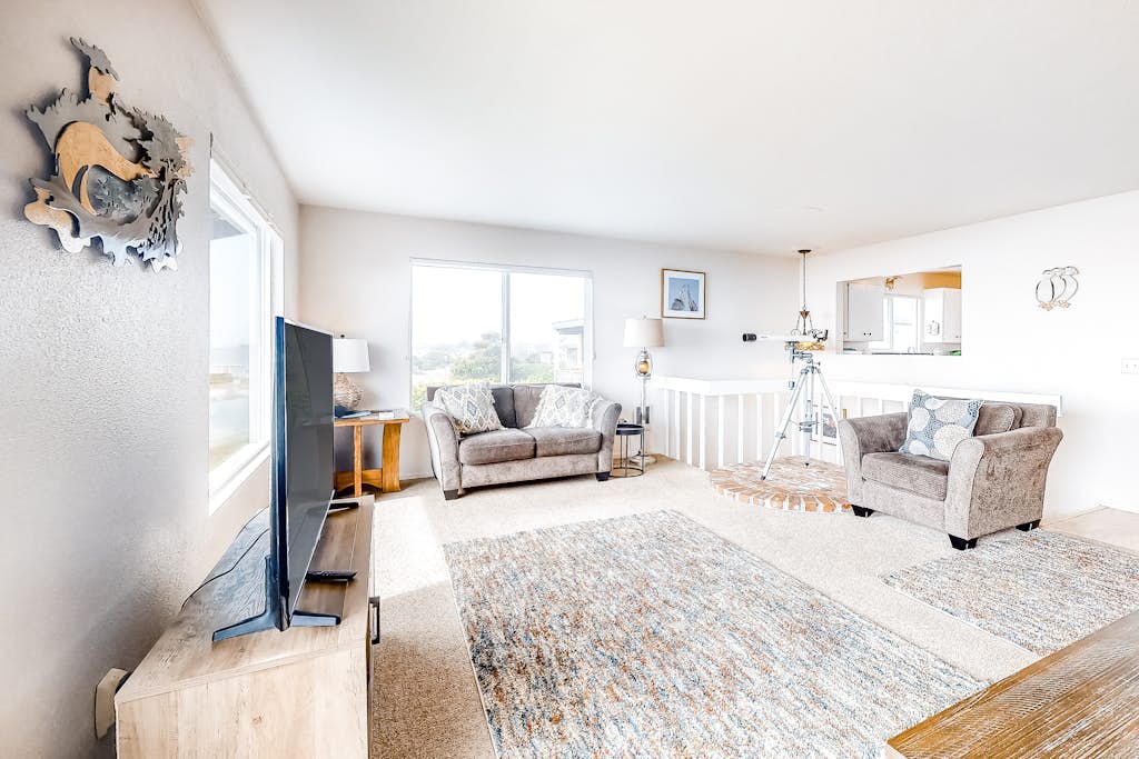 Enjoy sweeping ocean views as you cook & walk to the beach