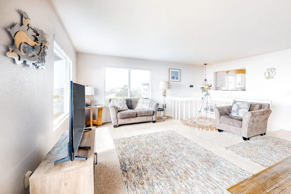 Enjoy sweeping ocean views as you cook & walk to the beach