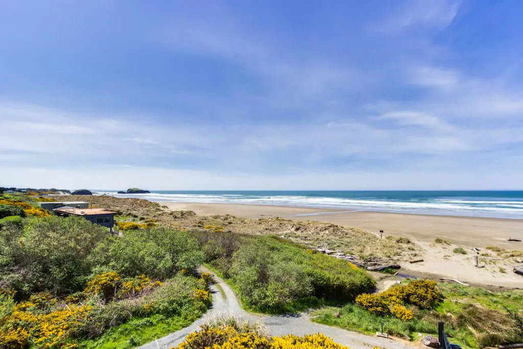 Dog-friendly oceanfront home with beach access, deck-minutes from town-EV Charger