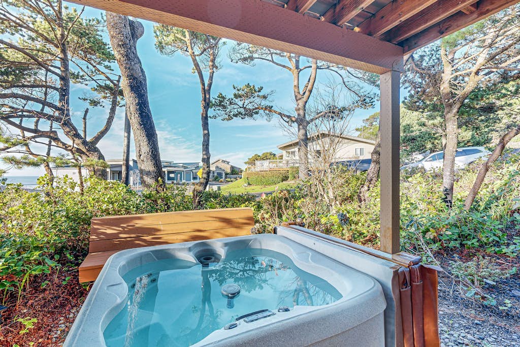 Sunny Home with Beautiful Ocean Views, WiFi, & Private Hot Tub