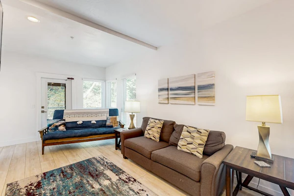 Sunny apartments with fireplace, partial ocean views, washer/dryer, grill & AC