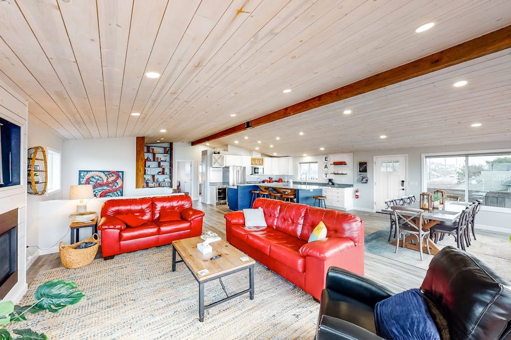 Dreamy Coastal Gem Near the Beach with Ocean View, Game Room, & a Private Hot Tub