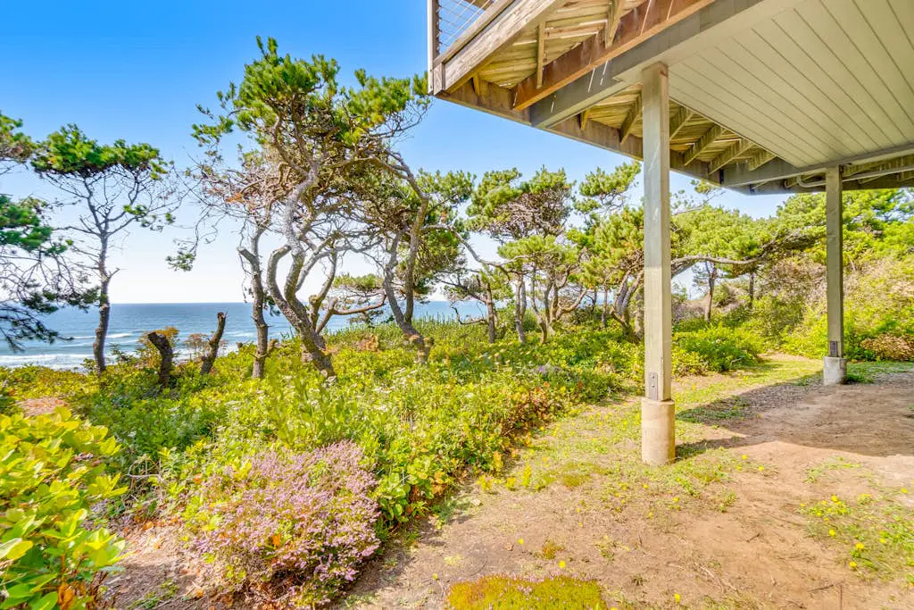 Spacious oceanfront home with free WiFi, and wrap-around deck