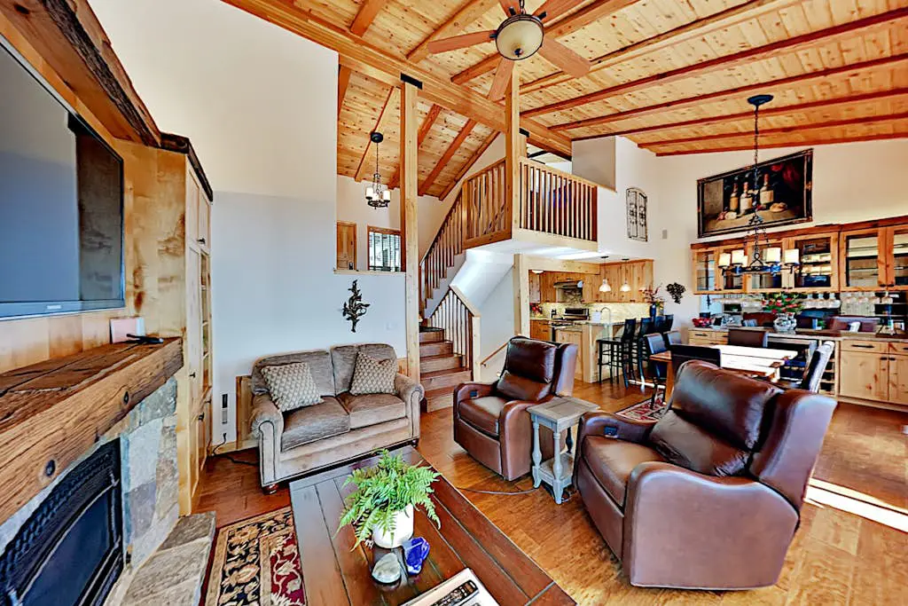 Custom, luxe condo with panoramic lake & mountain views & fireplaces