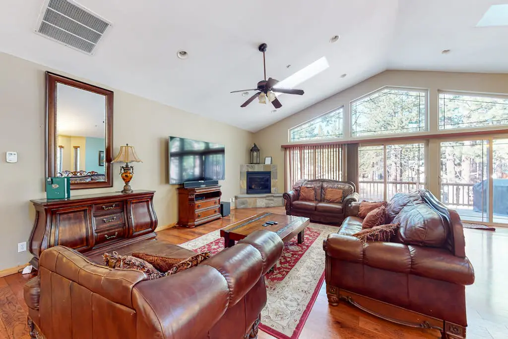 Dog-friendly home near lake with hot tub, pool table, fireplace, & W&D