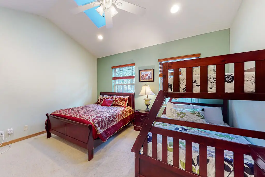 Dog-friendly home near lake with hot tub, pool table, fireplace, & W&D