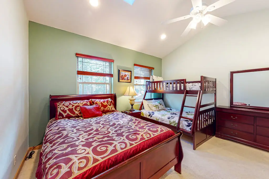 Dog-friendly home near lake with hot tub, pool table, fireplace, & W&D