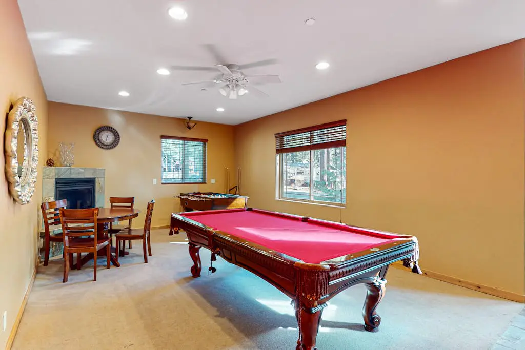 Dog-friendly home near lake with hot tub, pool table, fireplace, & W&D