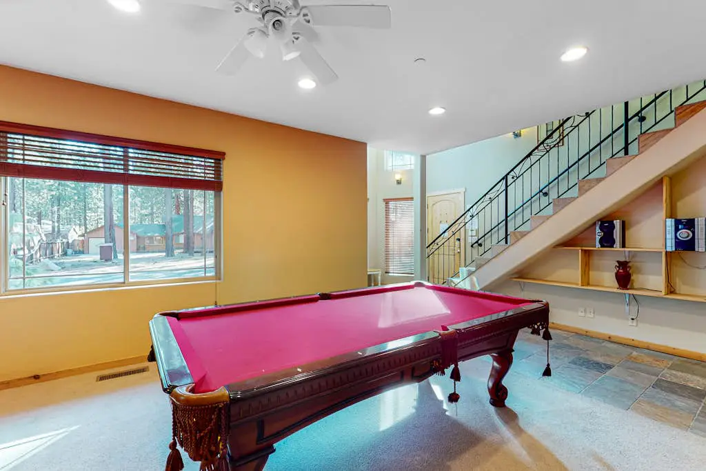 Dog-friendly home near lake with hot tub, pool table, fireplace, & W&D