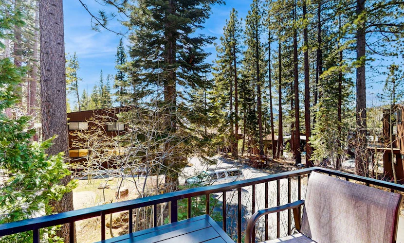 Lovely tree-view condo with deck, grill, & fireplace - near Tahoe City & lake