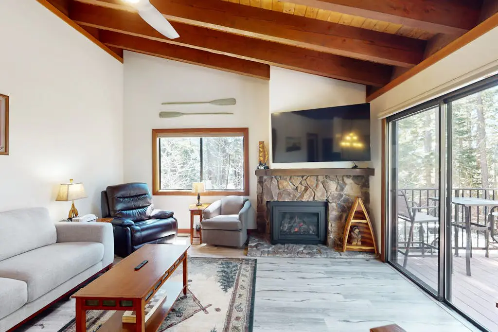 Lovely tree-view condo with deck, grill, & fireplace - near Tahoe City & lake