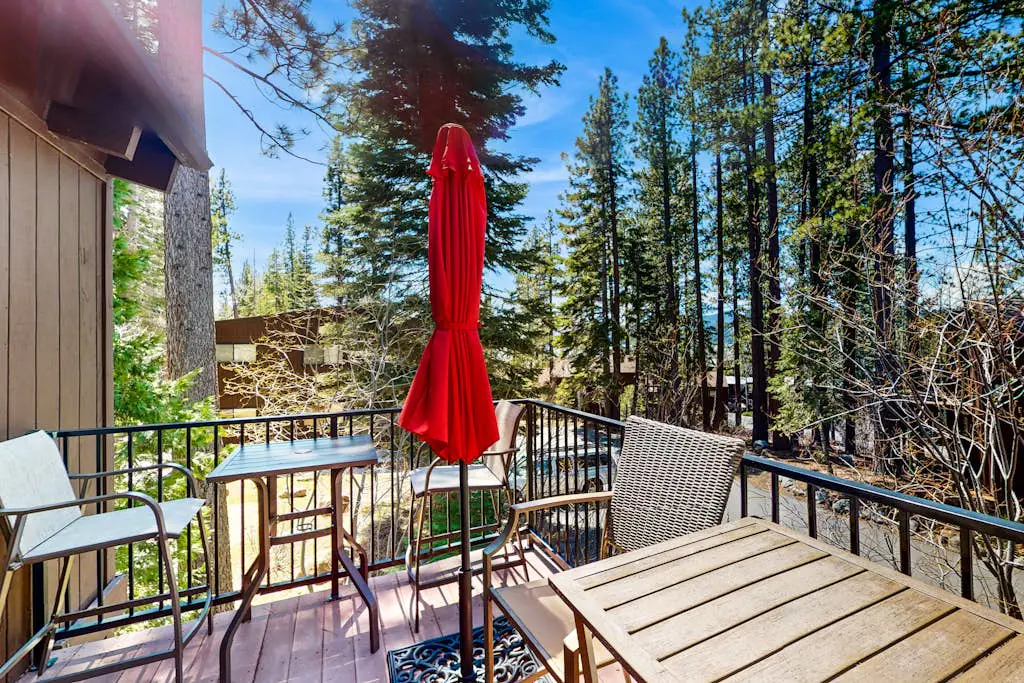 Lovely tree-view condo with deck, grill, & fireplace - near Tahoe City & lake