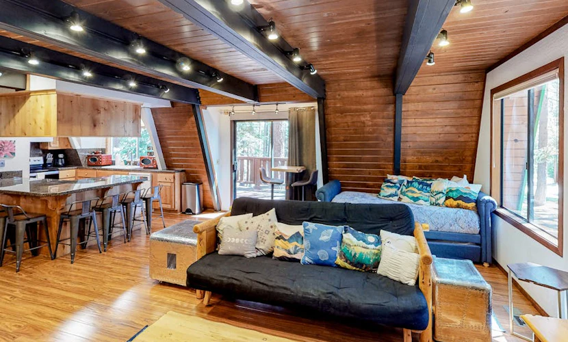 Quiet, dog-friendly home in the woods with deck & fireplace - near the lake