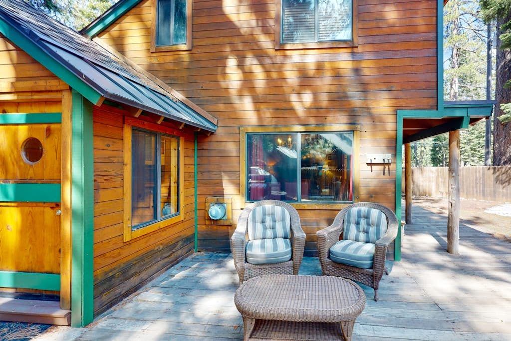 Rustic cabin near the lake with large yard