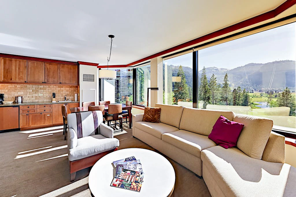 Resort at Squaw Creek remodeled corner unit with amazing views, ski-in/ski-out