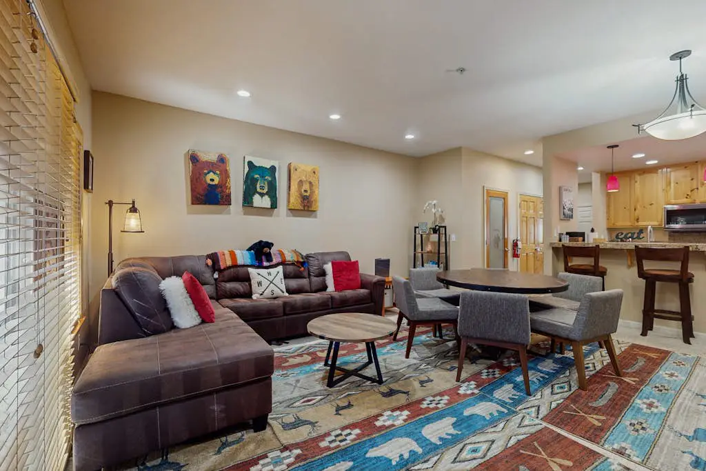 Updated condo near ski resort with heated pool, hot tub, fireplace, balcony, W&D