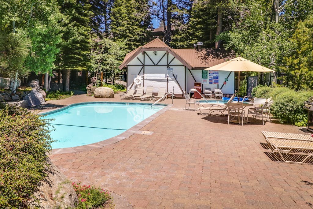 Updated condo near ski resort with heated pool, hot tub, fireplace, balcony, W/D