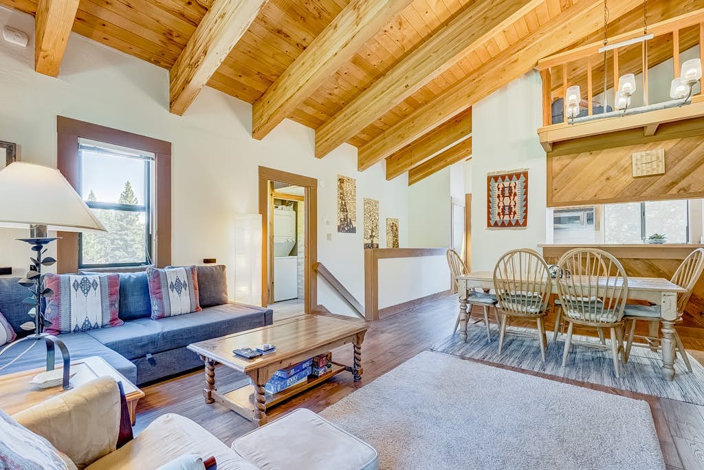 Northstar townhome with 2 balconies, fireplace, pool, hot tub, & sauna