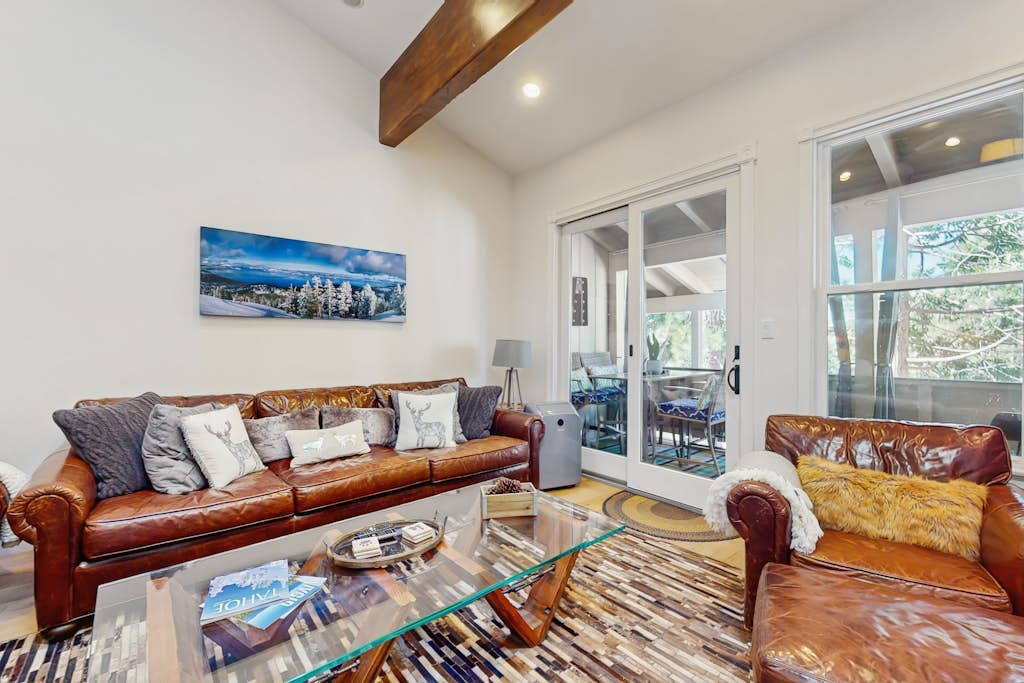 Stunning mountain retreat with pool, balcony views, & fireplace - near skiing