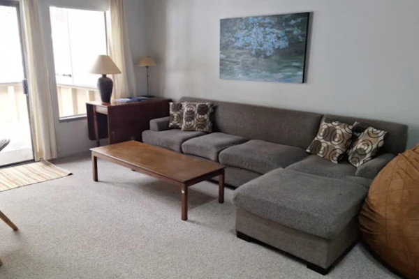 Dog-friendly condo with pool access, fireplace, private washer/dryer, & wet bar