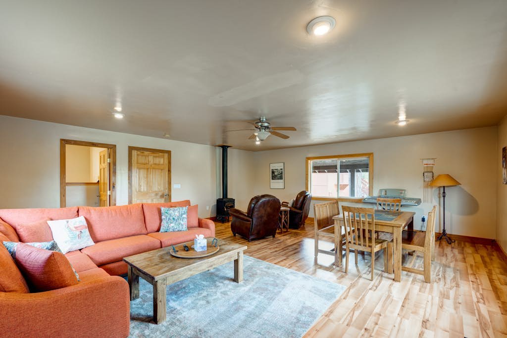Home with private hot tub, 2 fireplaces, & W/D - drive minutes to hiking, golf