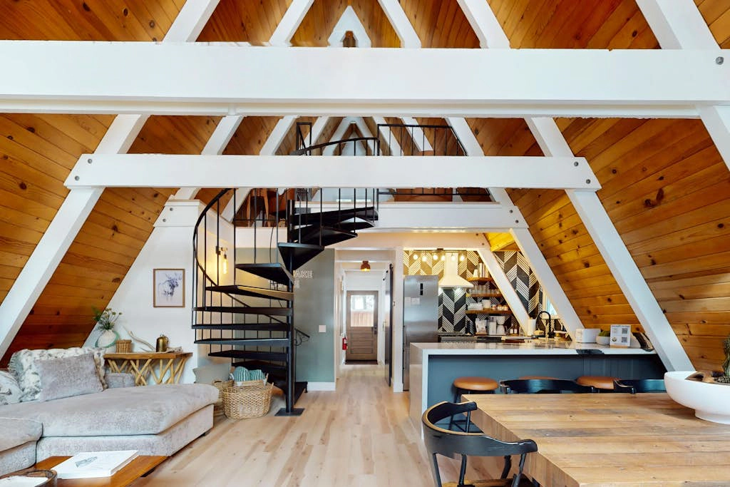 Beautiful A-frame home with deck, streaming, and dog friendly - near skiing