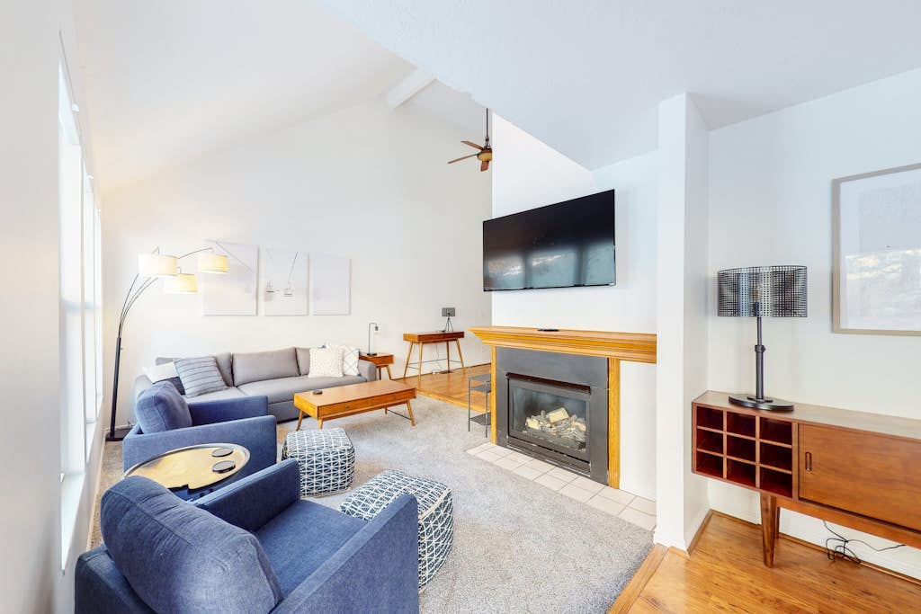 Stylish Ski Retreat w/ a Gas Fireplace, Fast WiFi, Private Hot Tub, & Patio