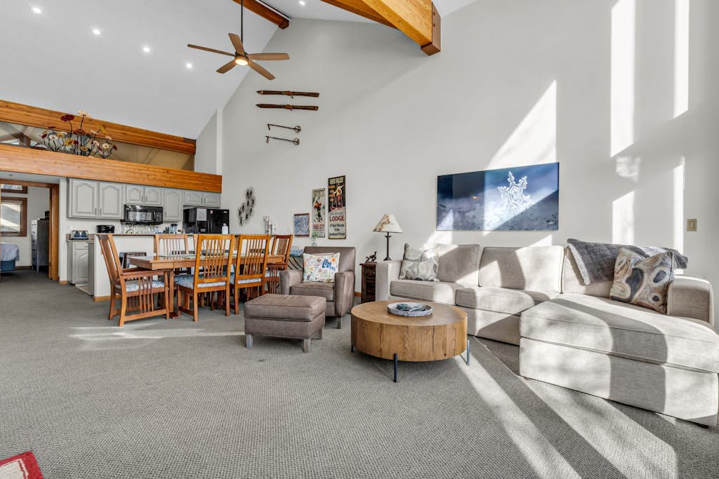 Light-filled condo with amazing ski views - on the shuttle route