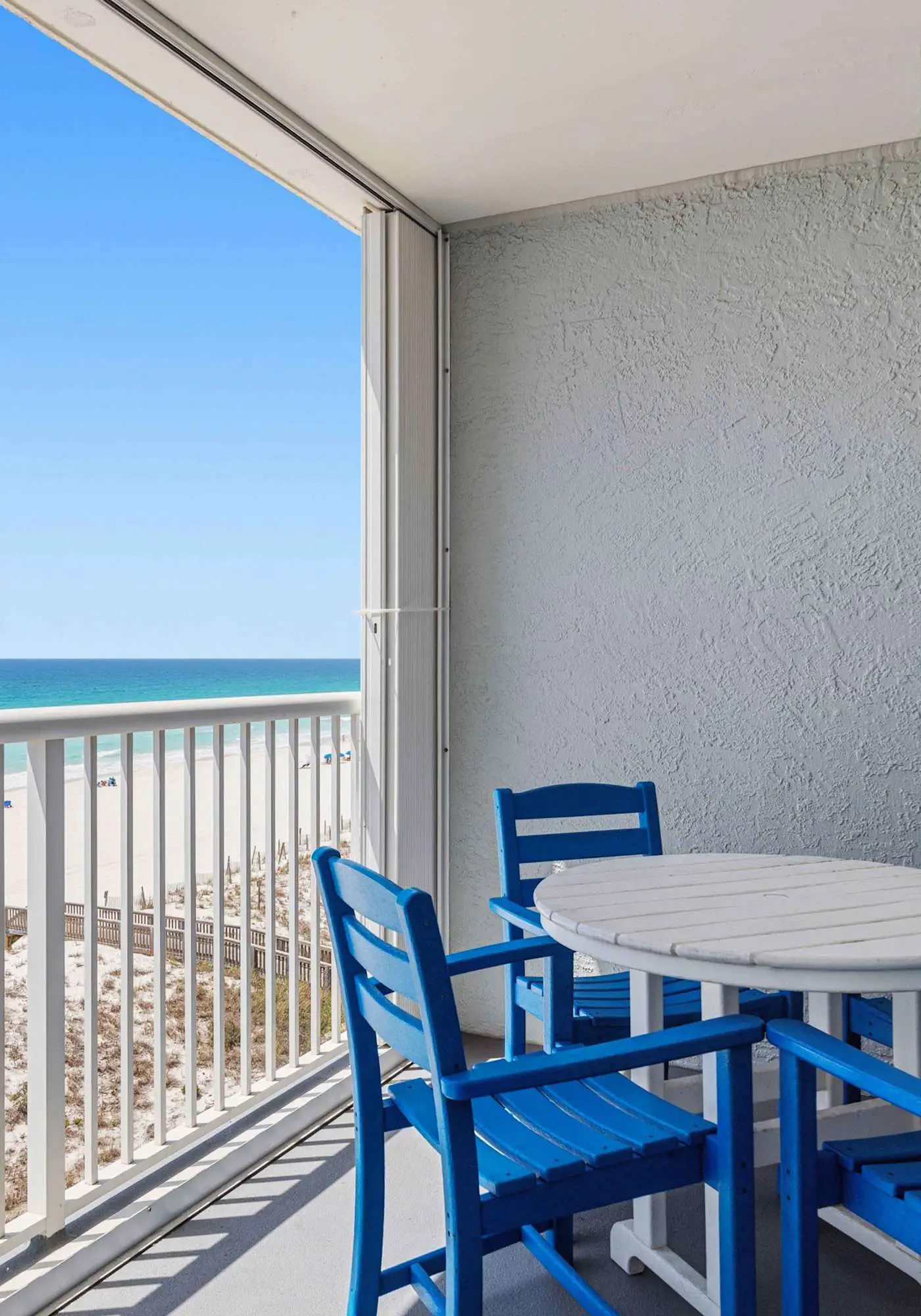 Spacious gulf front condo with beach access and seasonal beach service