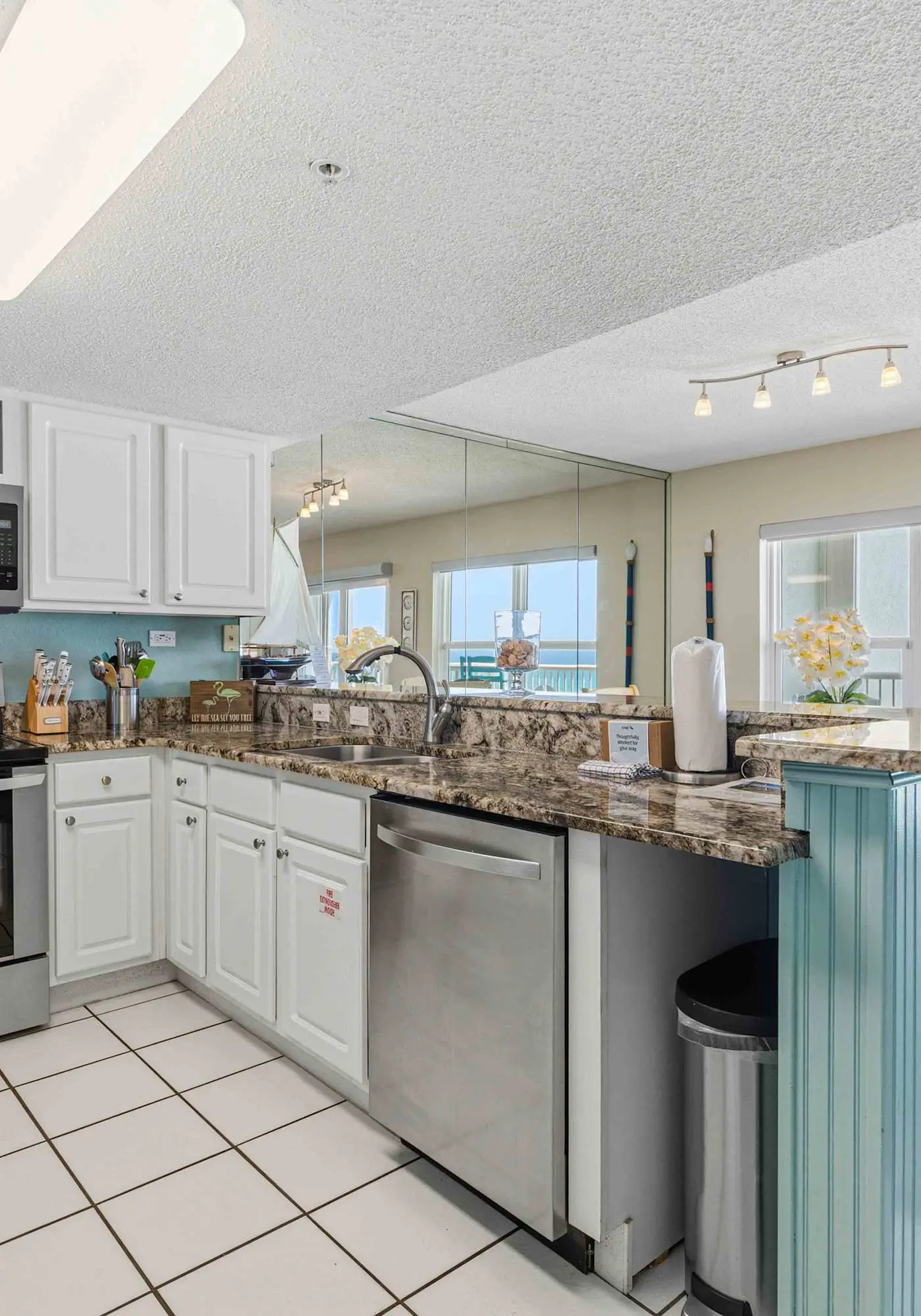 Spacious gulf front condo with beach access and seasonal beach service
