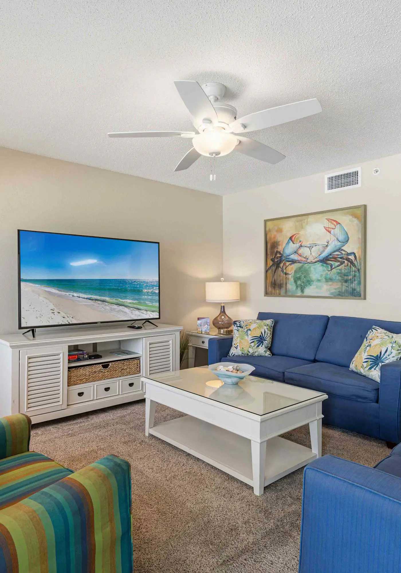 Spacious gulf front condo with beach access and seasonal beach service
