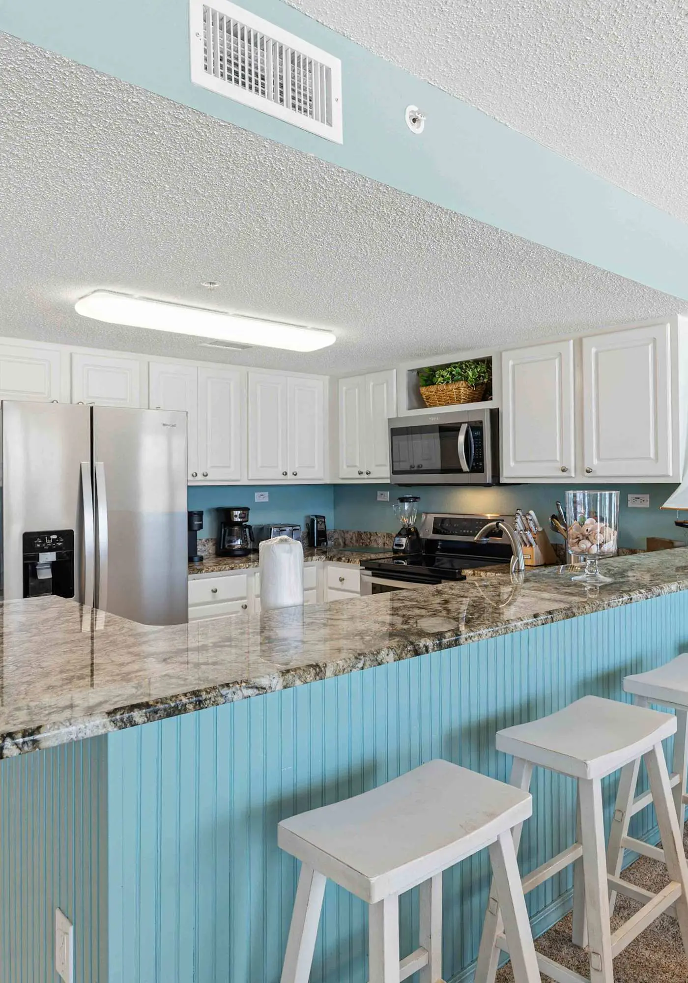 Spacious gulf front condo with beach access and seasonal beach service