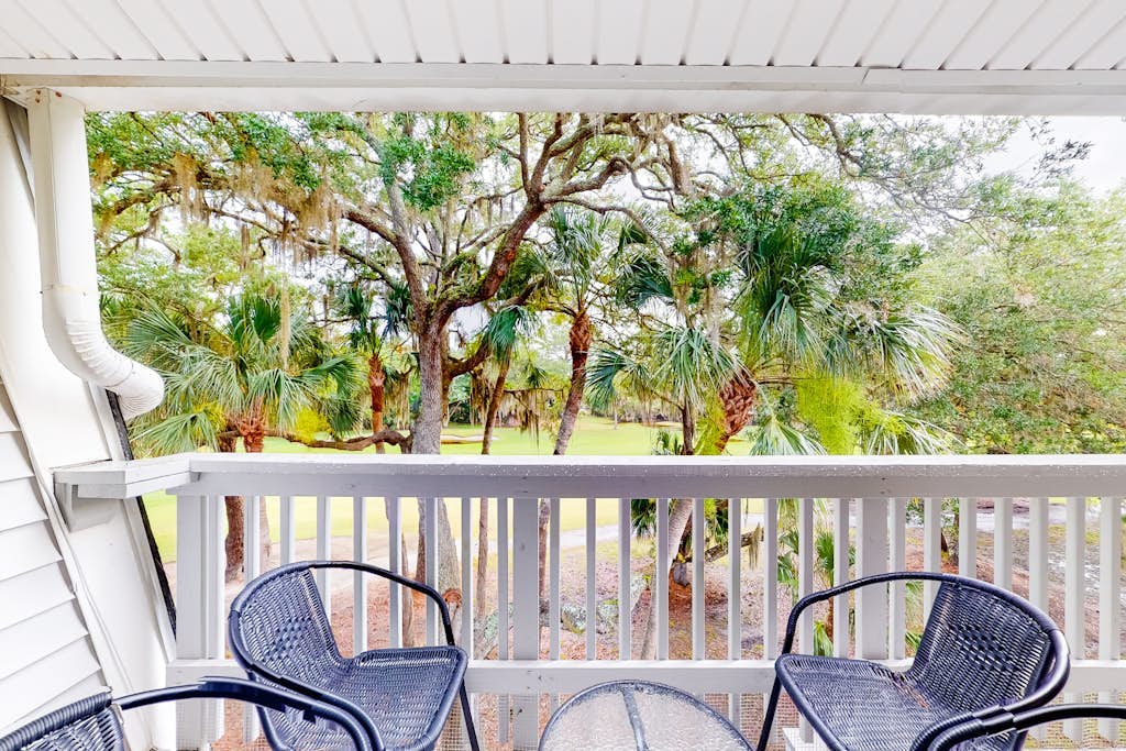 Driftwood Villa - 261 | Golf course-view condo with balcony, W/D, AC - dogs OK